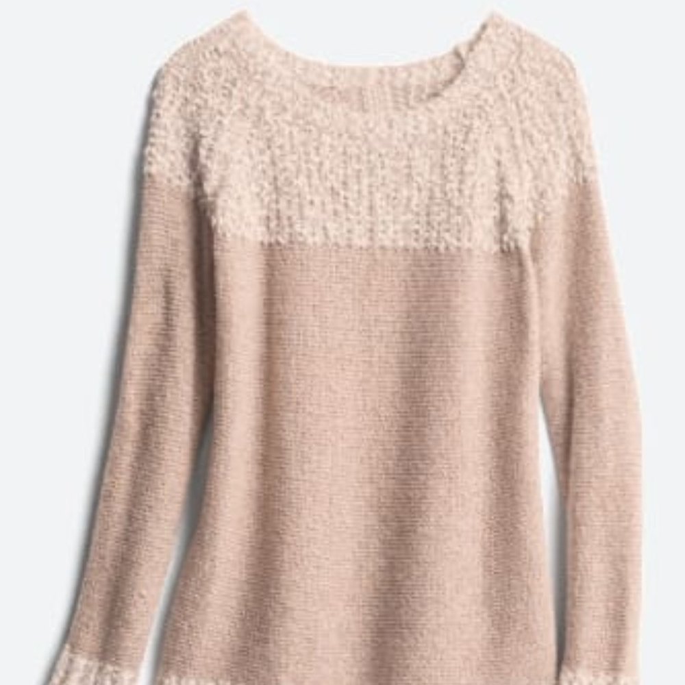 Fate Clairina Textured Sweater Taupe XL - Stitch Fix